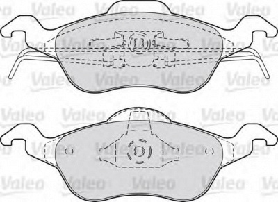 VALEO 598317 -  Комплект тормозных колодок, дисковый тормоз