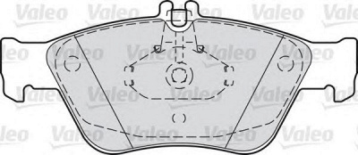 VALEO 598357 -  Комплект тормозных колодок, дисковый тормоз