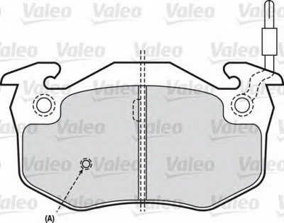 VALEO 598396 -  Комплект тормозных колодок, дисковый тормоз