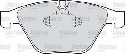 VALEO 598410 -  Комплект тормозных колодок, дисковый тормоз