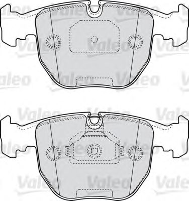 VALEO 598412 -  Комплект тормозных колодок, дисковый тормоз