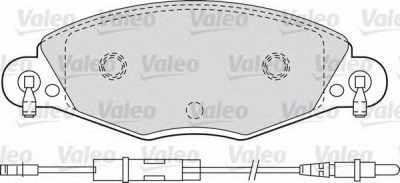 VALEO 598416 -  Комплект тормозных колодок, дисковый тормоз