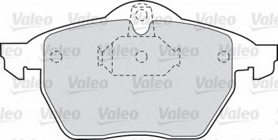 VALEO 598454 -  Комплект тормозных колодок, дисковый тормоз