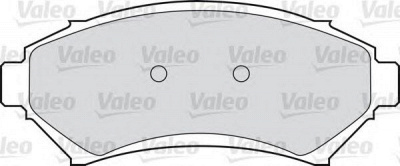 VALEO 598458 -  Комплект тормозных колодок, дисковый тормоз