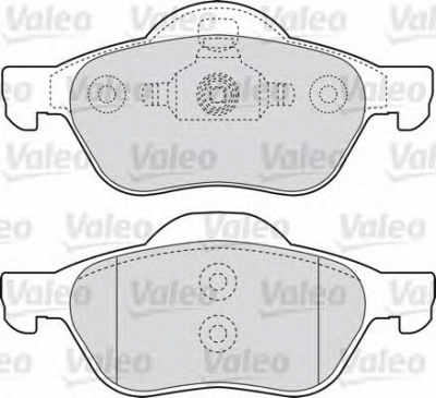 VALEO 598471 -  Комплект тормозных колодок, дисковый тормоз