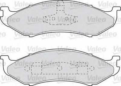 VALEO 598491 -  Комплект тормозных колодок, дисковый тормоз
