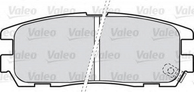 VALEO 598507 -  Комплект тормозных колодок, дисковый тормоз