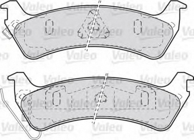 VALEO 598509 -  Комплект тормозных колодок, дисковый тормоз