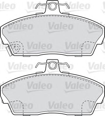 VALEO 598512 -  Комплект тормозных колодок, дисковый тормоз