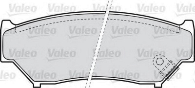 VALEO 598533 -  Комплект тормозных колодок, дисковый тормоз