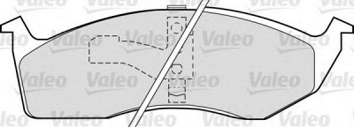 VALEO 598556 -  Комплект тормозных колодок, дисковый тормоз