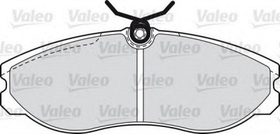 VALEO 598602 -  Комплект тормозных колодок, дисковый тормоз
