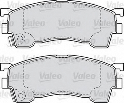 VALEO 598629 -  Комплект тормозных колодок, дисковый тормоз
