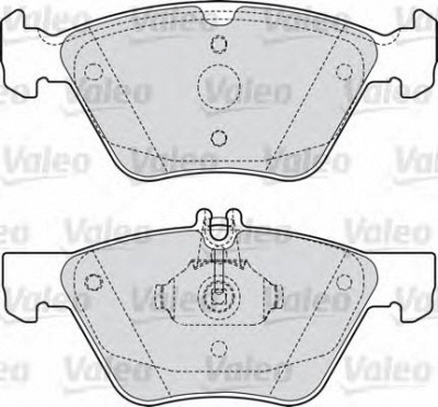 VALEO 598636 -  Комплект тормозных колодок, дисковый тормоз