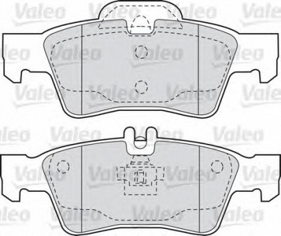 VALEO 598637 -  Комплект тормозных колодок, дисковый тормоз