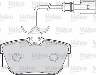 VALEO 598650 -  Комплект тормозных колодок, дисковый тормоз