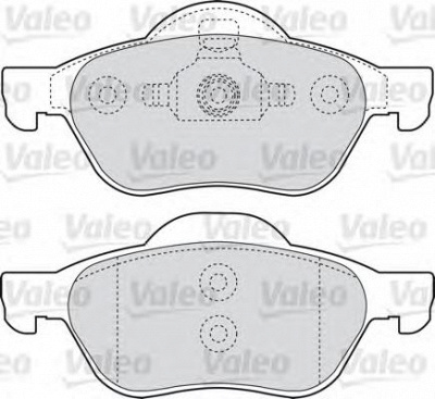 VALEO 598651 -  Комплект тормозных колодок, дисковый тормоз