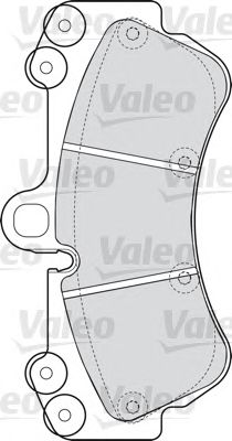VALEO 598655 -  Комплект тормозных колодок, дисковый тормоз