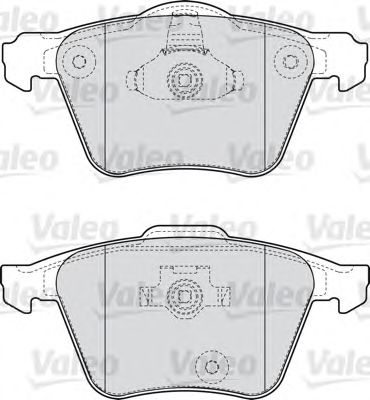 VALEO 598657 -  Комплект тормозных колодок, дисковый тормоз