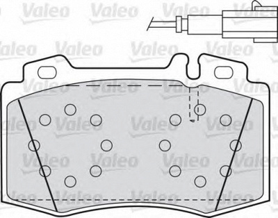 VALEO 598659 -  Комплект тормозных колодок, дисковый тормоз