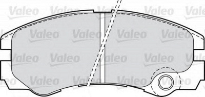 VALEO 598661 -  Комплект тормозных колодок, дисковый тормоз
