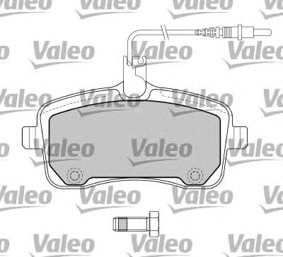 VALEO 598662 -  Комплект тормозных колодок, дисковый тормоз