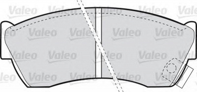 VALEO 598666 -  Комплект тормозных колодок, дисковый тормоз
