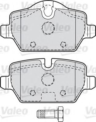 VALEO 598701 -  Комплект тормозных колодок, дисковый тормоз