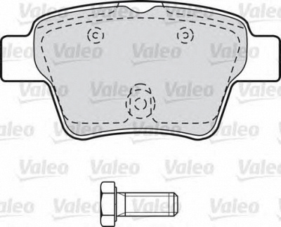 VALEO 598702 -  Комплект тормозных колодок, дисковый тормоз
