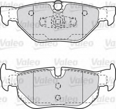 VALEO 598703 -  Комплект тормозных колодок, дисковый тормоз