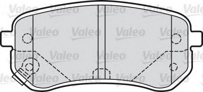 VALEO 598706 -  Комплект тормозных колодок, дисковый тормоз