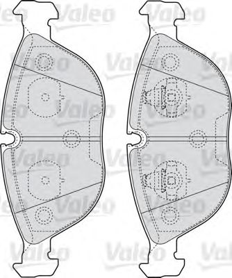 VALEO 598712 -  Комплект тормозных колодок, дисковый тормоз