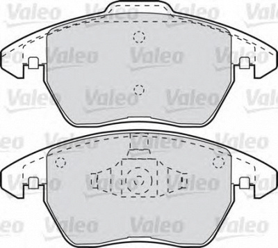 VALEO 598715 -  Комплект тормозных колодок, дисковый тормоз