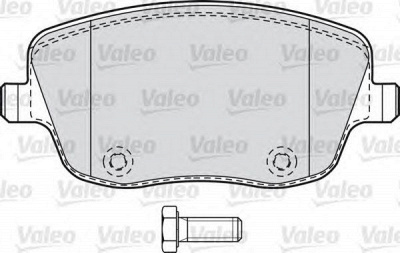 VALEO 598720 -  Комплект тормозных колодок, дисковый тормоз
