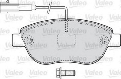 VALEO 598721 -  Комплект тормозных колодок, дисковый тормоз