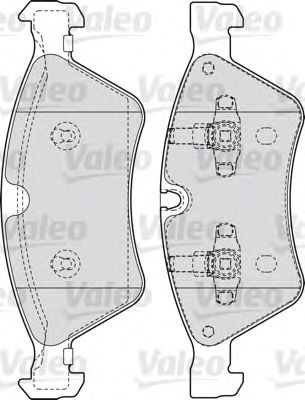 VALEO 598728 -  Комплект тормозных колодок, дисковый тормоз
