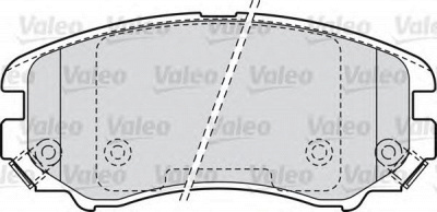 VALEO 598744 -  Комплект тормозных колодок, дисковый тормоз