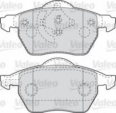 VALEO 598751 -  Комплект тормозных колодок, дисковый тормоз