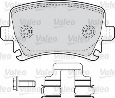 VALEO 598752 -  Комплект тормозных колодок, дисковый тормоз