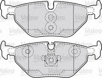VALEO 598753 -  Комплект тормозных колодок, дисковый тормоз