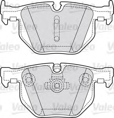 VALEO 598754 -  Комплект тормозных колодок, дисковый тормоз
