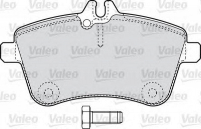 VALEO 598795 -  Комплект тормозных колодок, дисковый тормоз