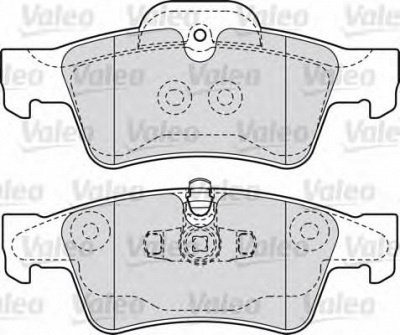 VALEO 598802 -  Комплект тормозных колодок, дисковый тормоз