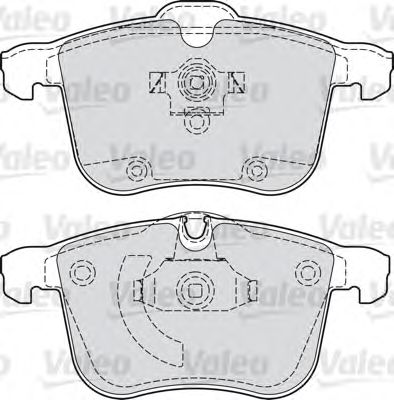 VALEO 598808 -  Комплект тормозных колодок, дисковый тормоз
