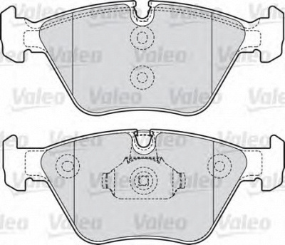 VALEO 598811 -  Комплект тормозных колодок, дисковый тормоз