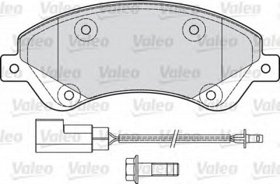 VALEO 598818 -  Комплект тормозных колодок, дисковый тормоз