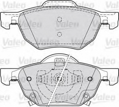 VALEO 598824 -  Комплект тормозных колодок, дисковый тормоз