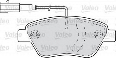 VALEO 598825 -  Комплект тормозных колодок, дисковый тормоз