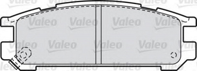 VALEO 598828 -  Комплект тормозных колодок, дисковый тормоз