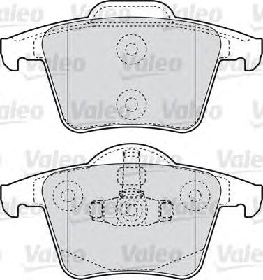 VALEO 598829 -  Комплект тормозных колодок, дисковый тормоз
